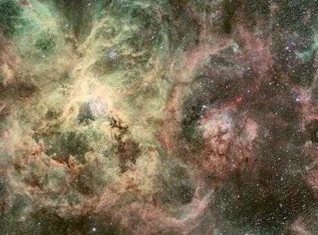 Tentacles of the Tarantula Nebula photography. Picture taken with Hubble Telescope 