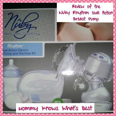 Comfortable and Easy to Use Electric Breast Pump: The Nuby Rhythm Dual Action Electric Breast Pump