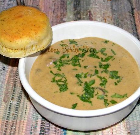 Cream of Mushroom Barley Soup and How to Organize Your Produce Bin