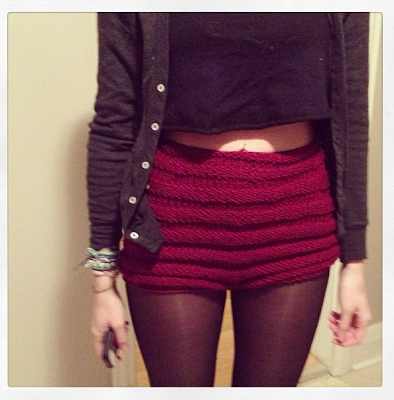 knit shorts!