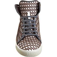 Artisanal Optics:  Lanvin Perforated Overlay High Top Sneaker