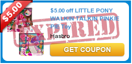 $5.00 off LITTLE PONY WALKIN TALKIN PINKIE PIE Toy