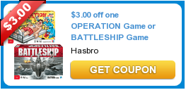 $3.00 off one OPERATION Game or BATTLESHIP Game