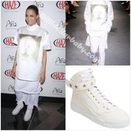 Ciara wearing Givenchy at Club Haze at the Aria Hotel and Casino...