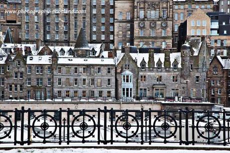 Market Street, Edinburgh, in the snow