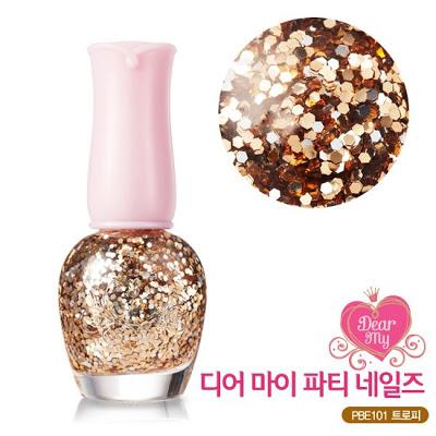 etude house nail polish review, dear my party nails #PBE101 review, beautyfoodlife.blogspot.com