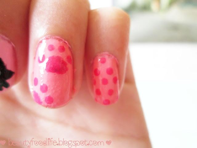 cat nail art, nail art, princess cat nail art, pink nail art, beautyfoodlife.blogspot.com