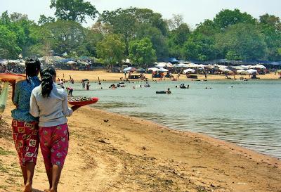 By the dam of West Baray, Cambodia