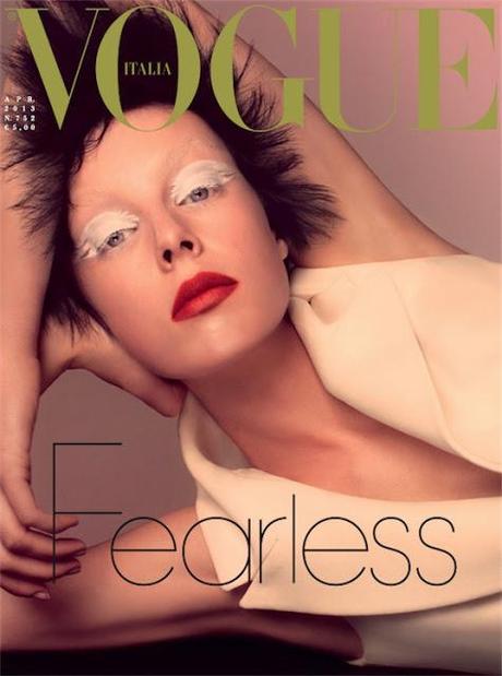 EDIE CAMPBELL FOR VOGUE ITALIA APRIL 2013 COVER