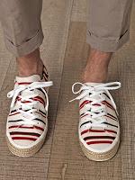 Sun On Your Face, Canvas On Your Feet:  Dolce & Gabbana Stripe Canvas Trainers