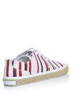 Sun On Your Face, Canvas On Your Feet:  Dolce & Gabbana Stripe Canvas Trainers