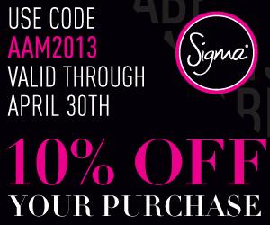 NEW Sigma Discount Code For April 2013!