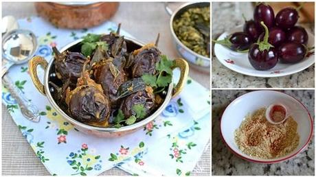 Gutti Vankaya Kura (Dry)-Stuffed Eggplants Curry