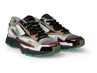 Styled, Chopped & Skewed: Raf Simons Panelled Patent Leather and Fabric Trainers