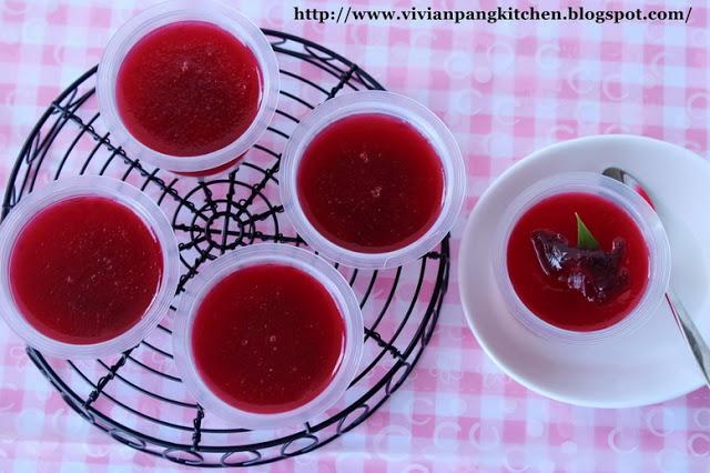 Roselle Konnyaku Jelly