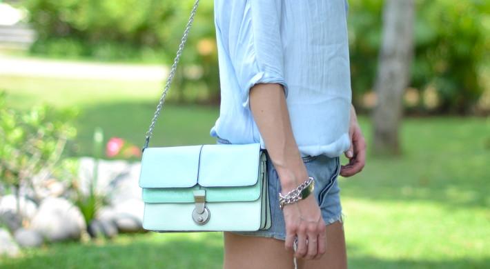 mint green blue kenzo bag bali