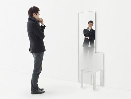A mirror and a chair in one!