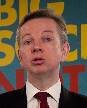 English: Michael Gove speaking at the Conserva...