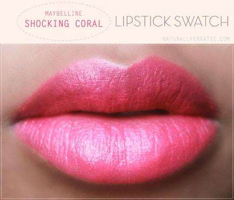 MAYBELLINE SHOCKING CORAL SWATCH