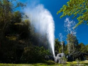 Shooting water, like Old Faithful