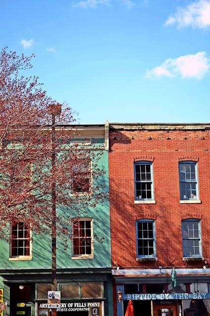 Baltimore, bay, building, color, spring, old architecture, bricks