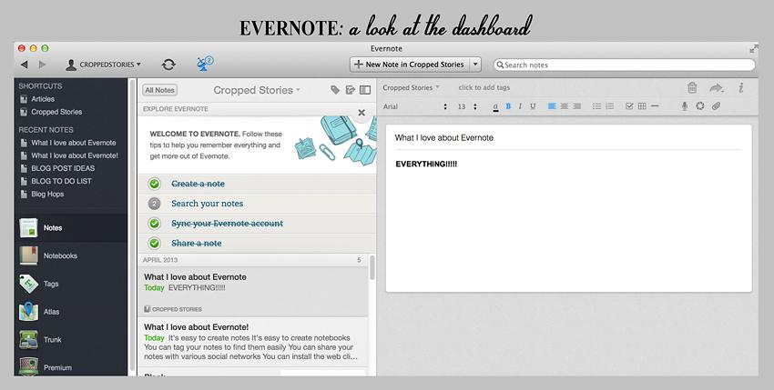 Evernote Dashboard RS