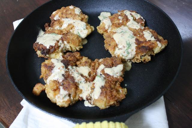 on skillet chicken with honey dill chipotle glaze...