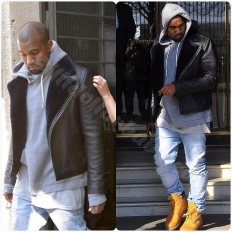 Kanye West in Paris Wearing Louis Wong x A.P.C Biker Leather... - Paperblog