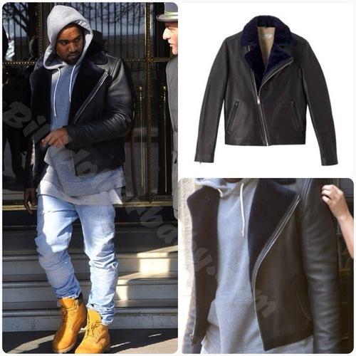 Kanye West in Paris Wearing Louis Wong x A.P.C Biker Leather... - Paperblog