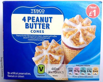 Tesco Peanut Butter Ice Cream Cones Review