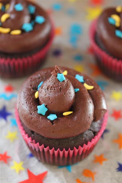 Chocolate Oreo Cupcakes with Chocolate Frosting