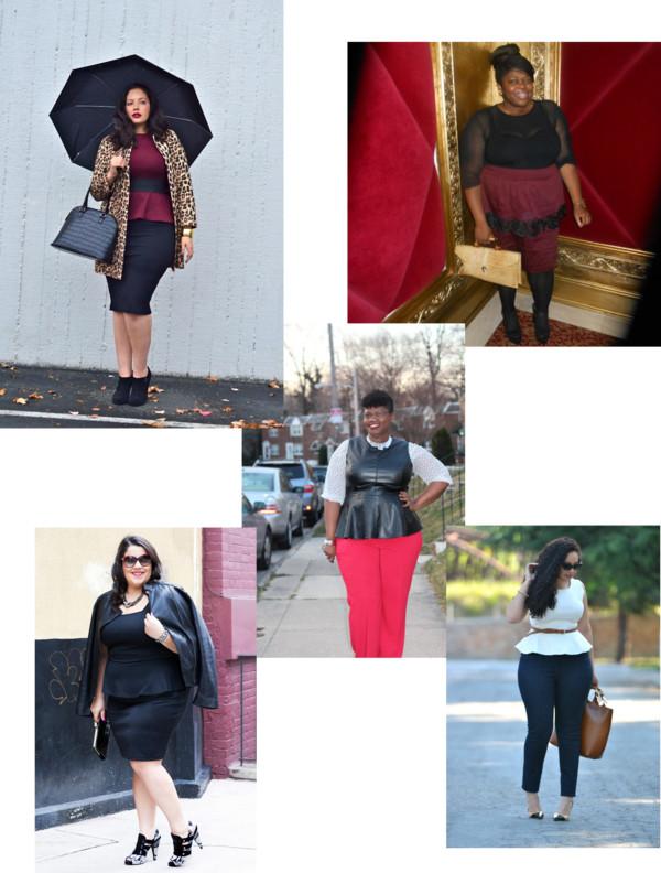 Curvy Ladies in Peplum Tops