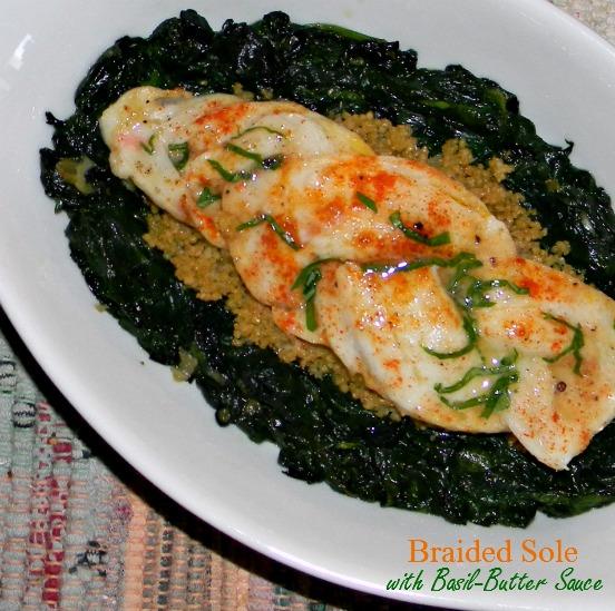Braided Sole with Basil-Butter Sauce