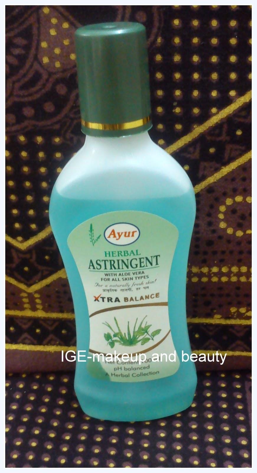 Ayur herbal astringent with aloe vera