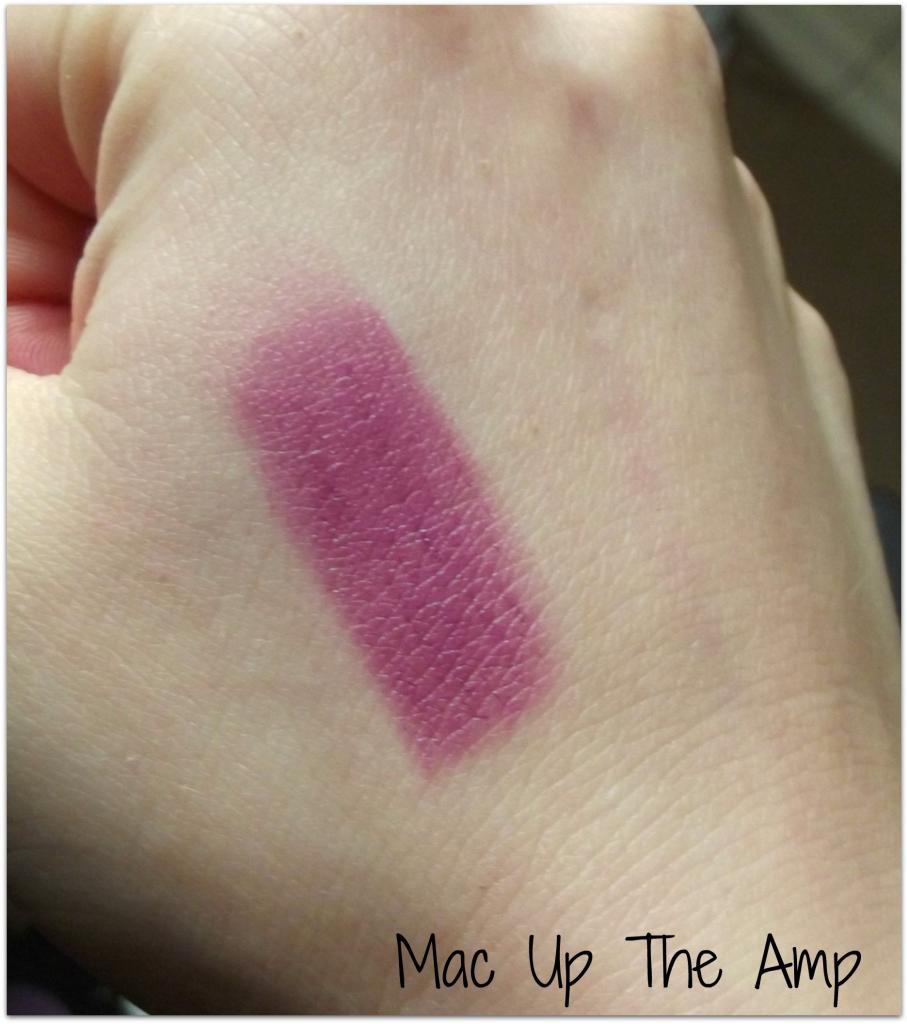 Mac Up The Amp, Purple lips, Mac lipstick, amplified creme, swatches