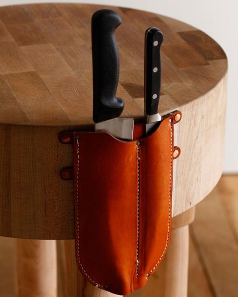 butcher block knife detail 