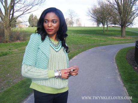 Today I'm Wearing: Knitted Green Layers