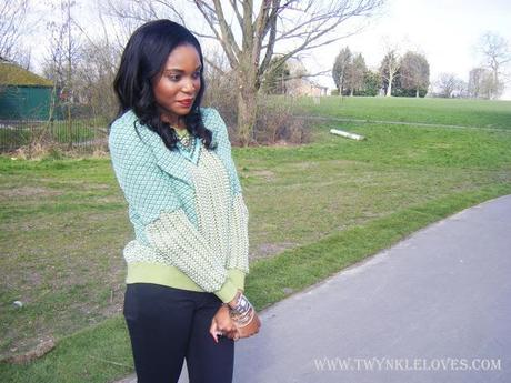 Today I'm Wearing: Knitted Green Layers