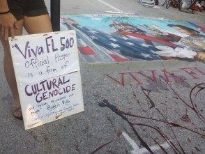 A blood-splattered Ponce painting from Lake Worth. Read the sad over-paid artist's whining here.