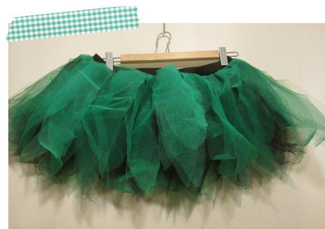 cassiefairy green and black fairy tutu skirt with pretty petals