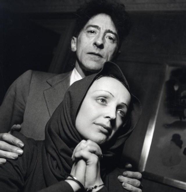 Jean Cocteau & Édith Piaf, ca. 1940. Photo by Serge Lido.