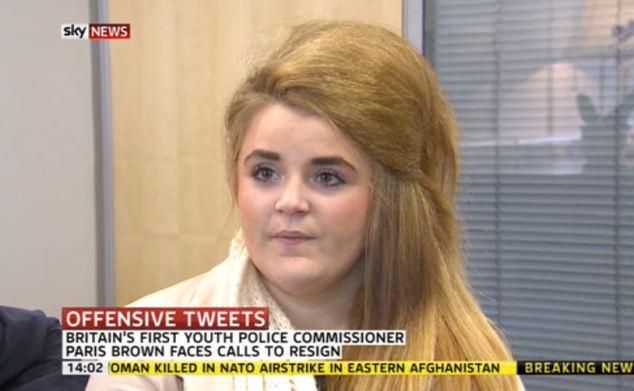 'Inappropriate': Miss Brown has apologised for 'any offence caused by my use of inappropriate language and for any inference of inappropriate views'