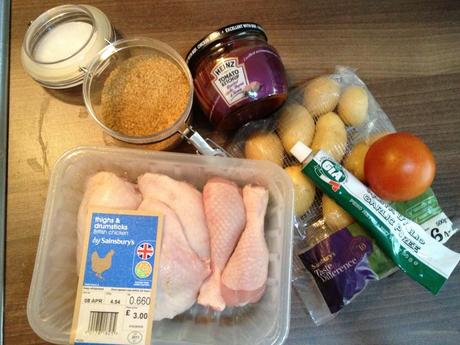 All the ingredients you need to make a relatively authentic Trinidadian stewed chicken