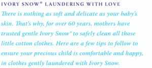 Ivory Snow Laundering with Love Image