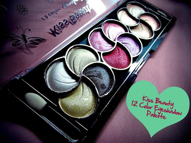 Born Pretty Store, Kiss Beauty 12 Color Eyeshadow Review