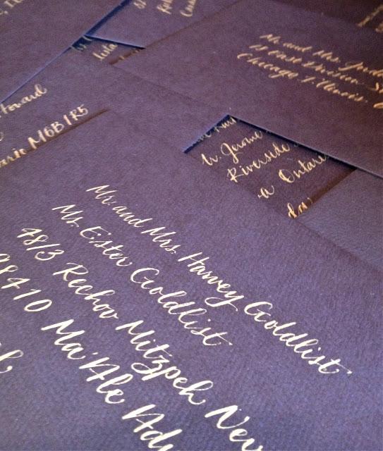 Chicago Wedding Calligrapher: Current Features