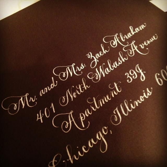 Chicago Wedding Calligrapher: Current Features