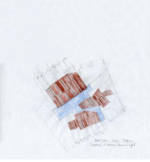 Watercolor by architect Steven Holl.