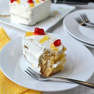 Eggless Pineapple Cool Cake