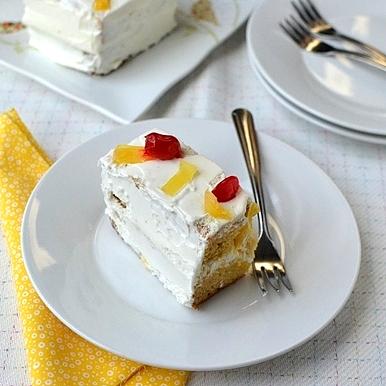 Eggless Pineapple Cool Cake